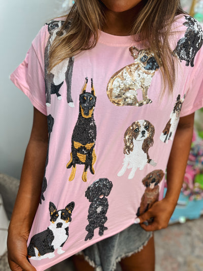 Queen of Sparkles x Fly Pink Dog Tee
