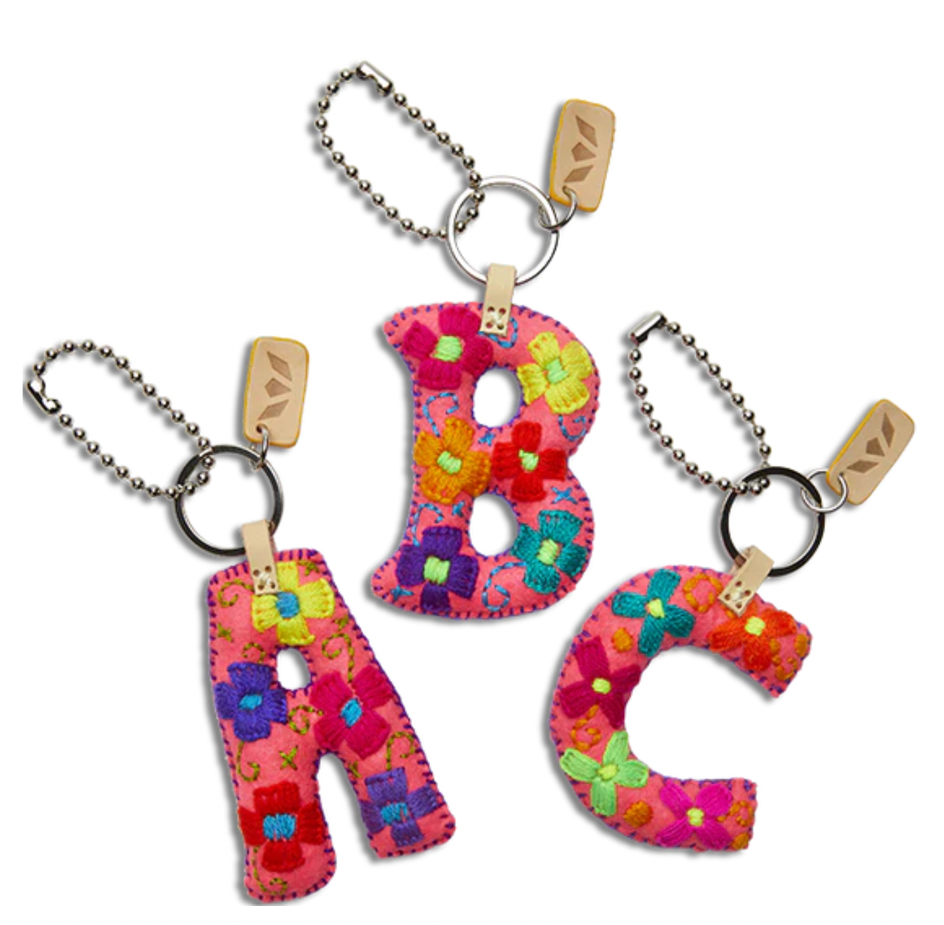 Consuela Felt Letter Charms in Pink