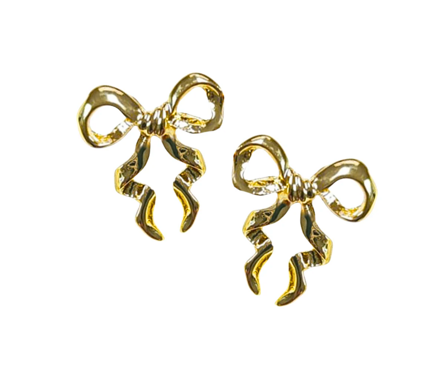 Brianna Cannon Gold Bow Stud Earrings