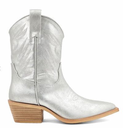 ShuShop Zahara Silver Cowgirl Boot