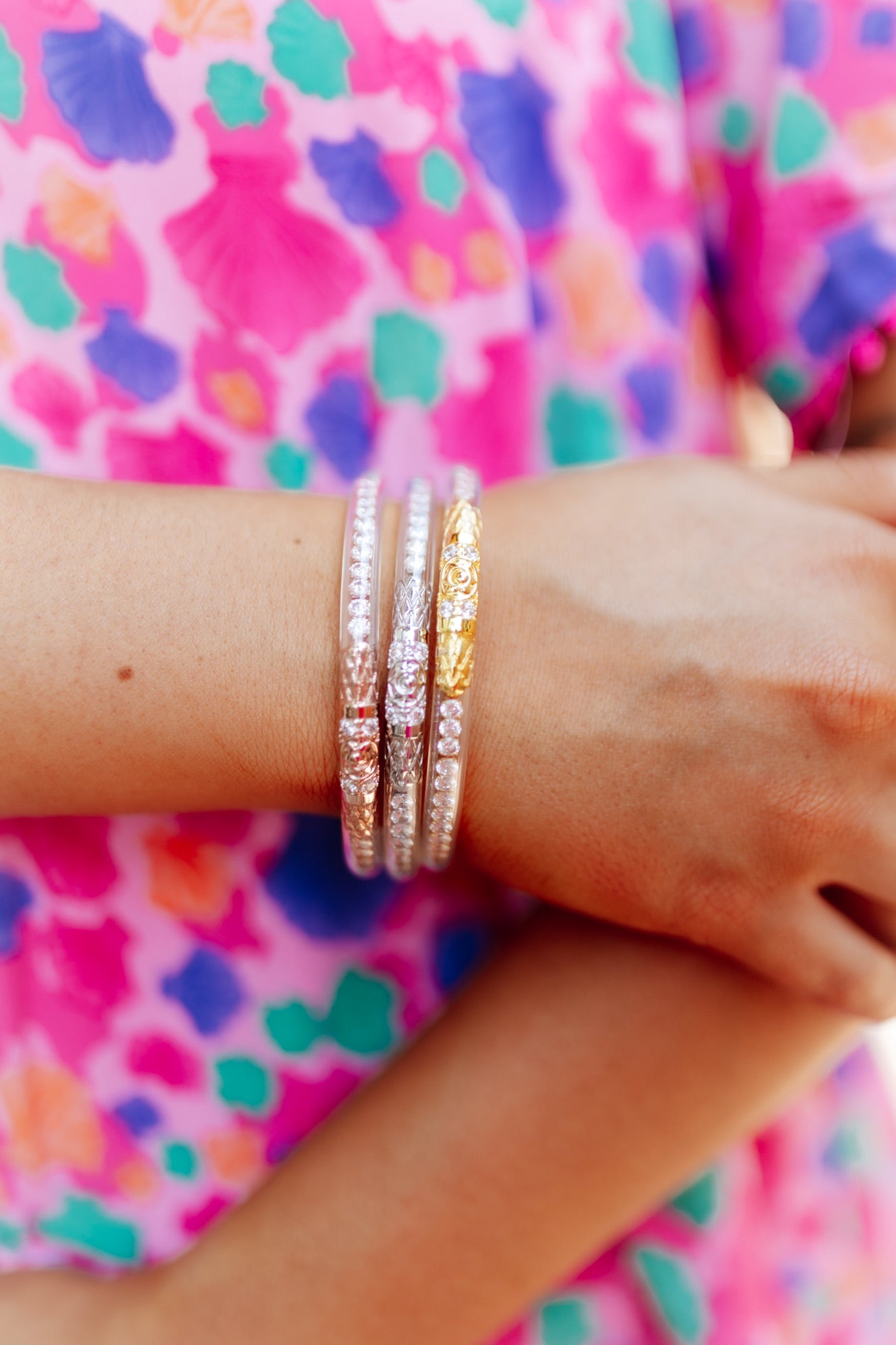 BuDhaGirl: Set of 3 Rose Gold All Weather Bangles