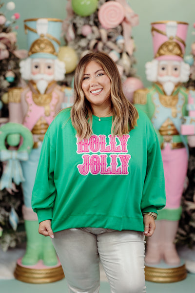 Mary Square Millie Sweatshirt- Holly Jolly