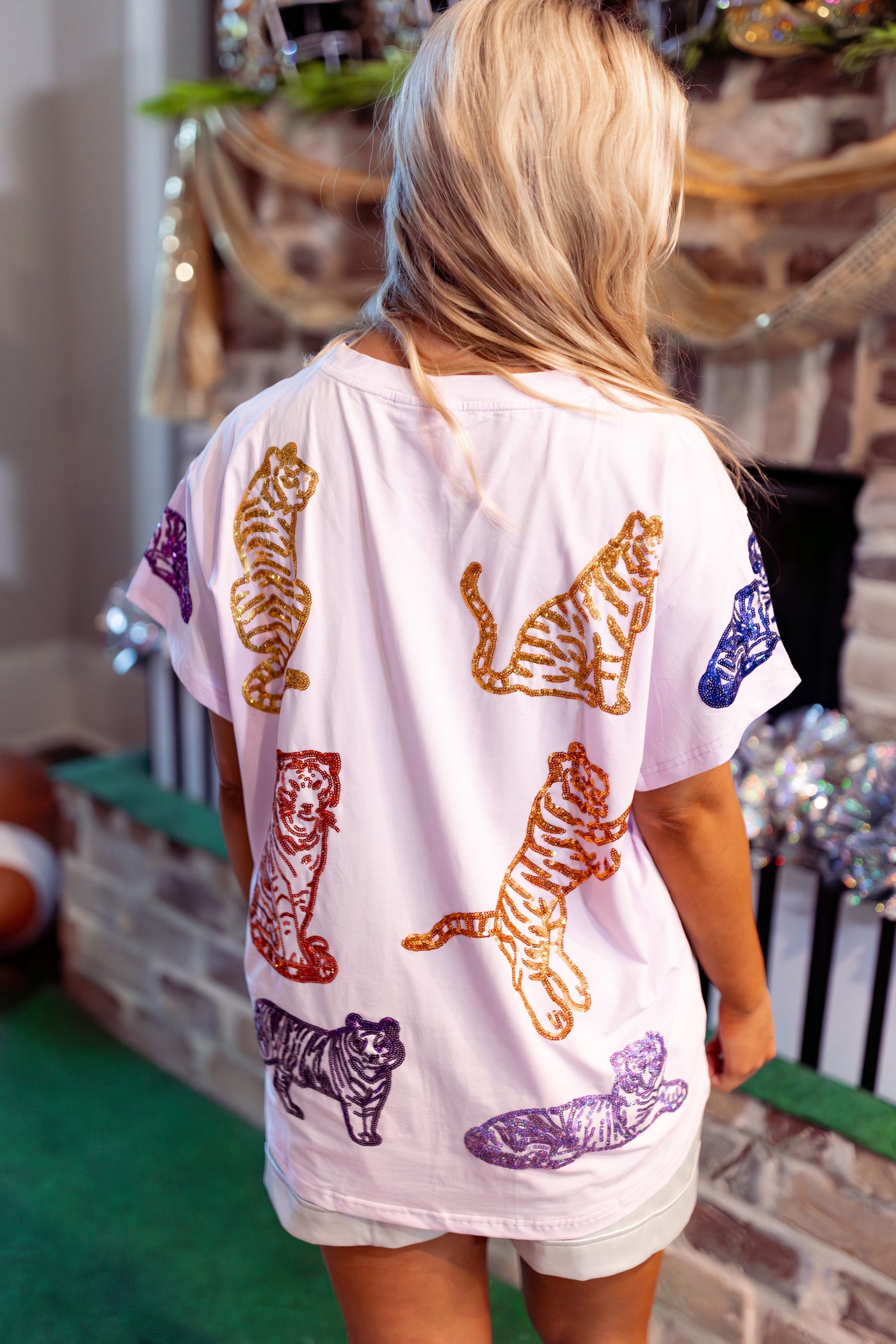 Queen of Sparkles Lavender & Rainbow Tiger Tee