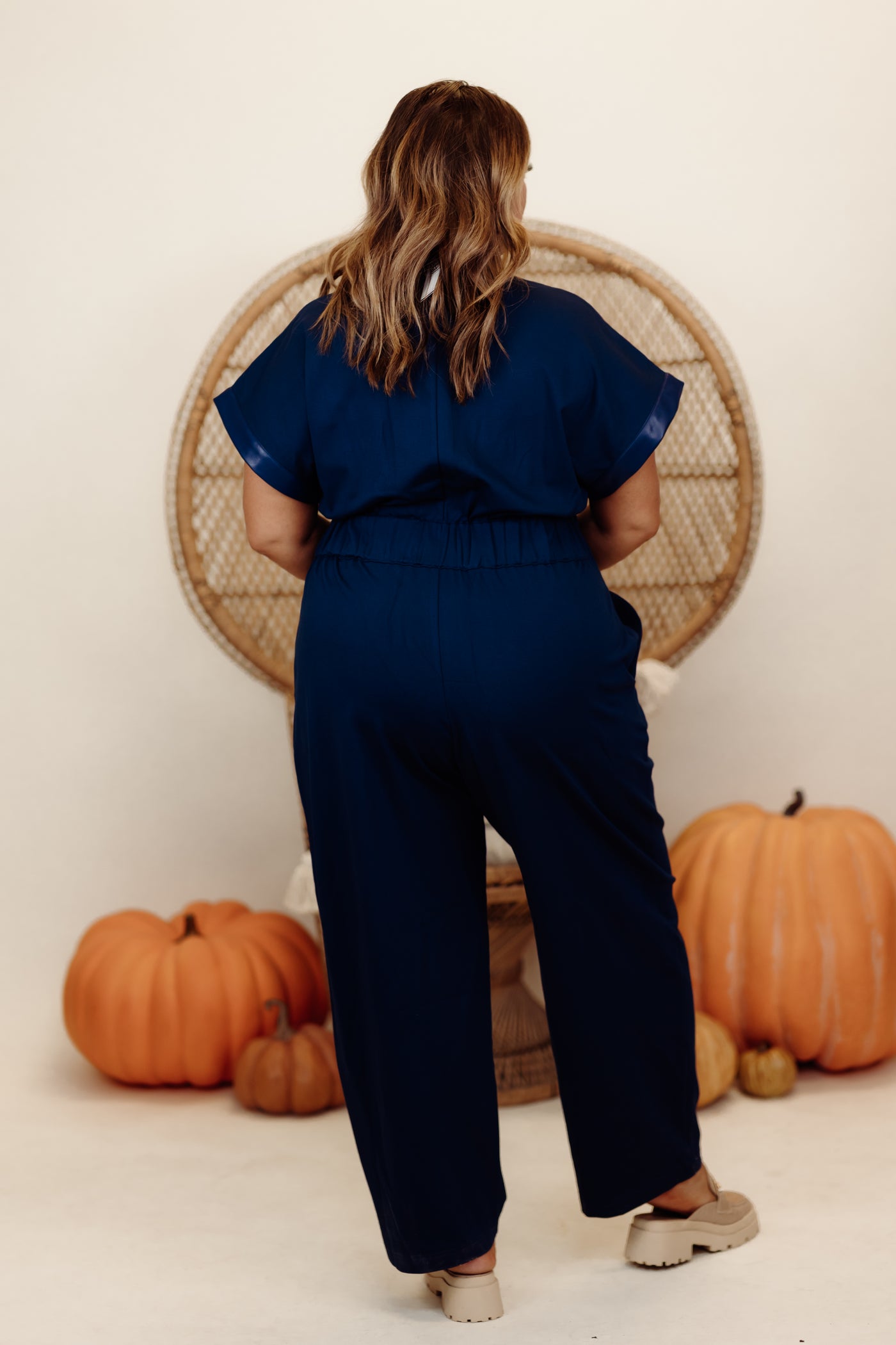 Emily McCarthy Poppy Jumpsuit in Navy