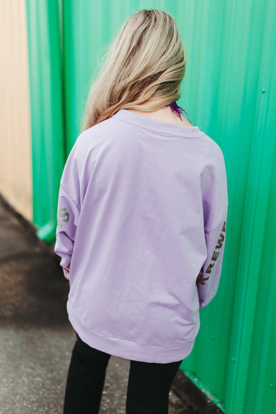 Purple Rhinestone Mardi Gras Krewe Sweatshirt