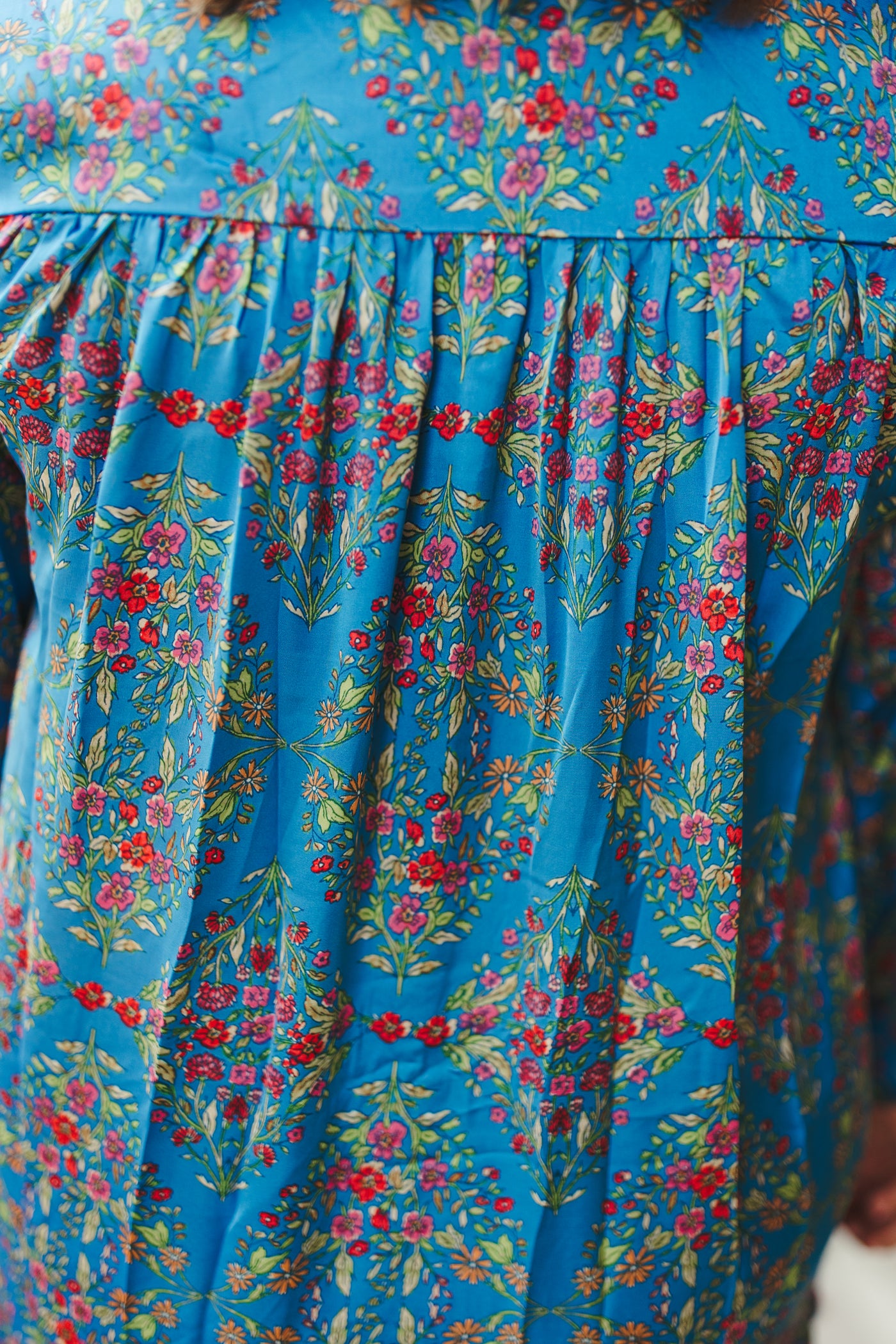 Karlie Royal Tie Waist Floral Satin Button Up Maxi Dress