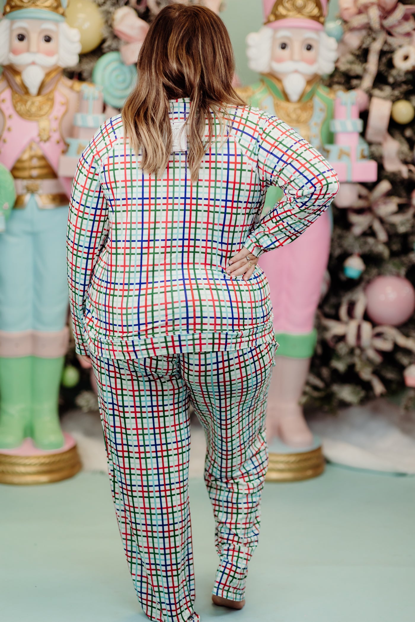 Mary Square Annie Pant Set in Family Plaid