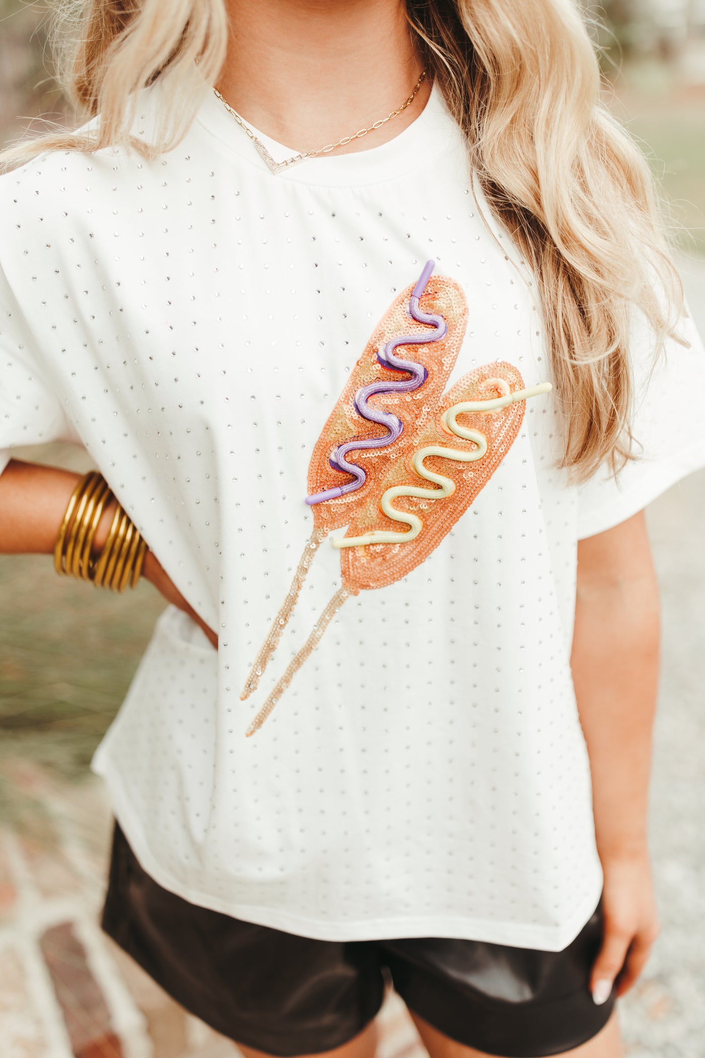 Queen Of Sparkles Corn Dog to Geaux Tee