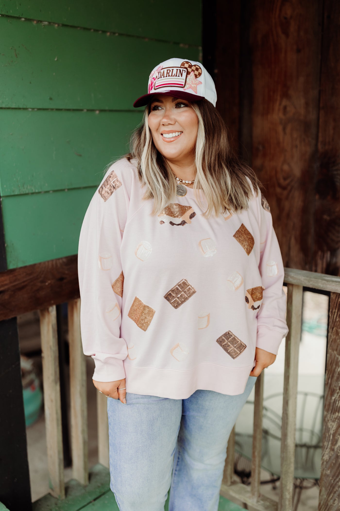 Mary Square Katie Sweatshirt- Smores