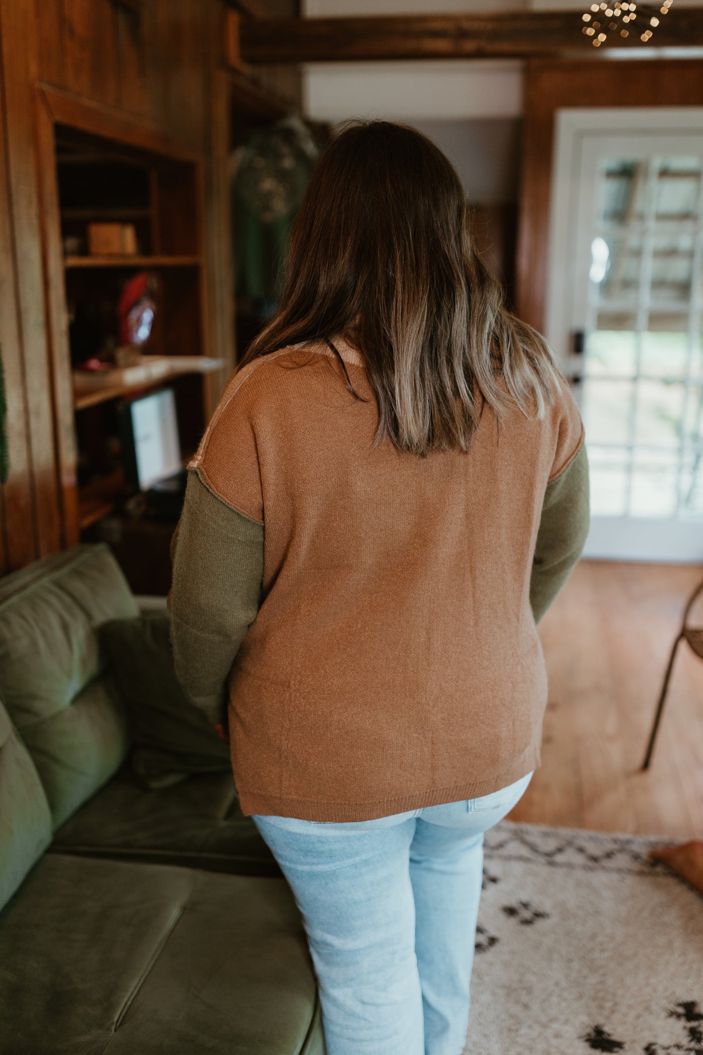 Latte/Olive/Mocha Turtleneck Oversized Sweater