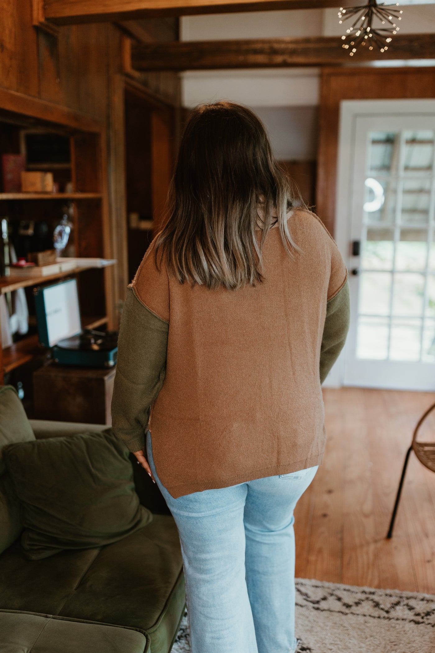 Latte/Olive/Mocha Turtleneck Oversized Sweater