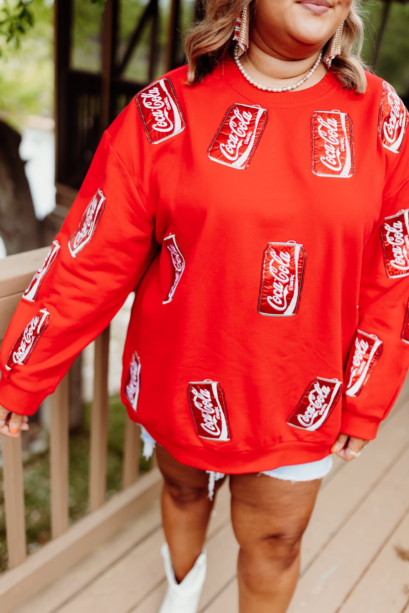 Queen Of Sparkles Red Scatter Coke Can Sweatshirt