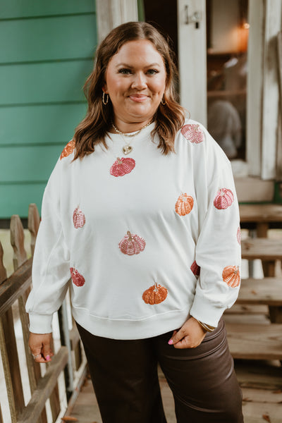 Mary Square Sarah Sweatshirt- Pumpkins