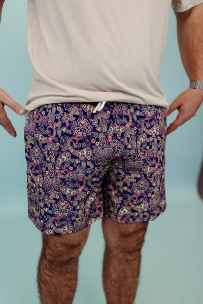 Southern Shirt Paisley Glow Swim Shorts- Paisley Glow