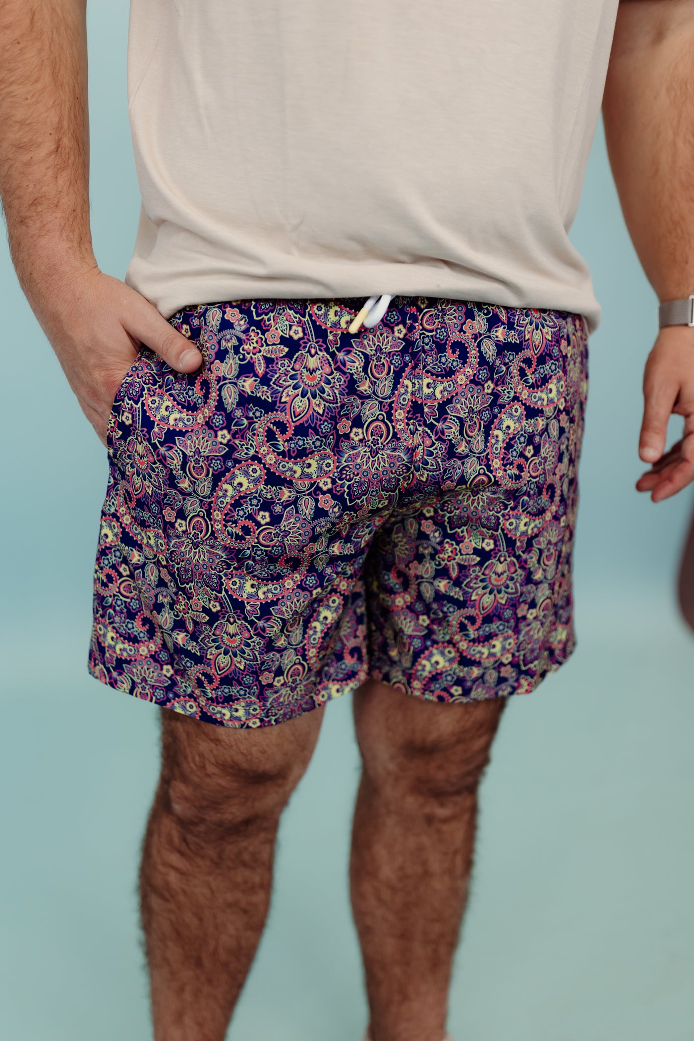 Southern Shirt Paisley Glow Swim Shorts- Paisley Glow