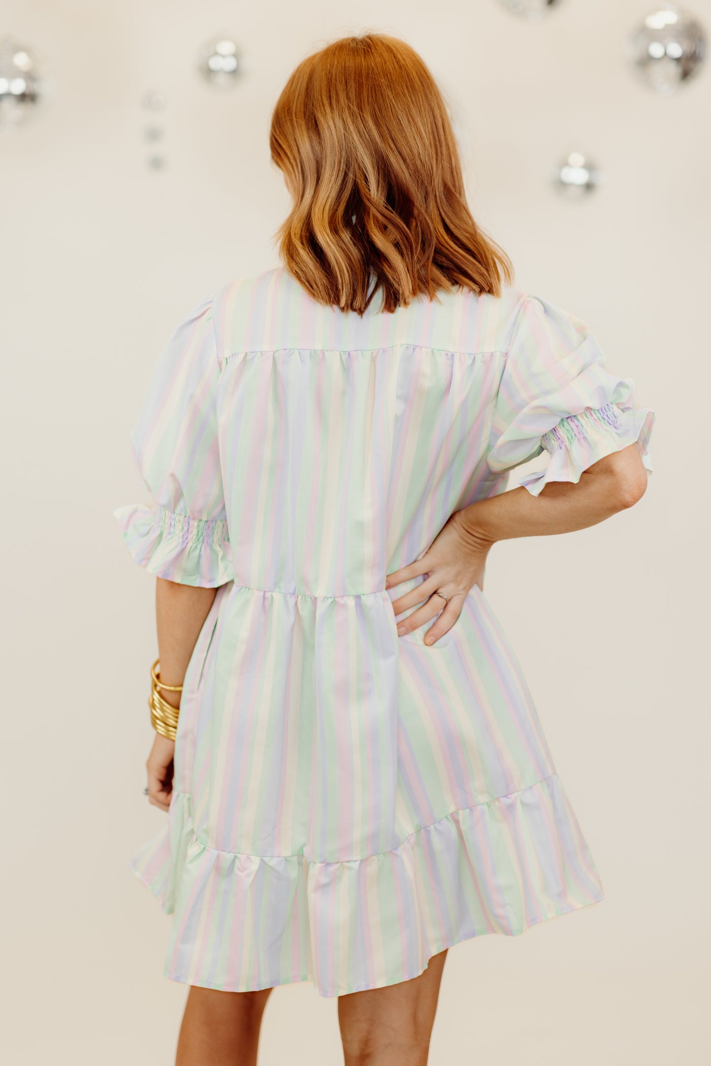 Pastel Multi Roller Skate Sequin Shirt Dress