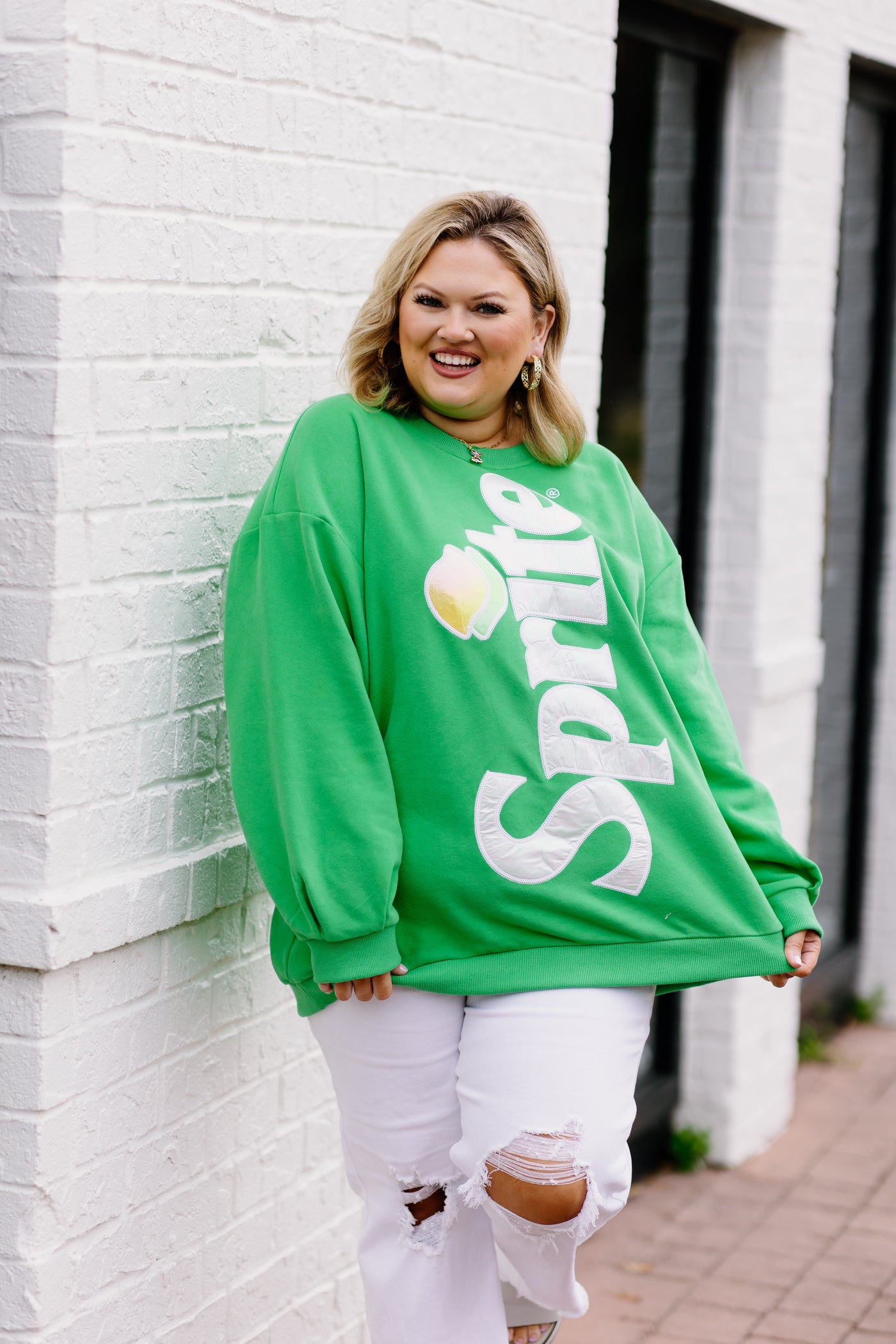 Queen Of Sparkles Green Sprite Logo Sweatshirt
