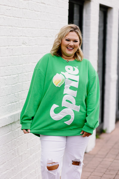 Queen Of Sparkles Green Sprite Logo Sweatshirt