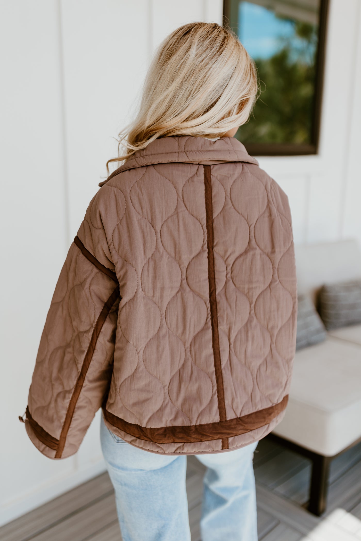 Umber Quilted Puffer Jacket