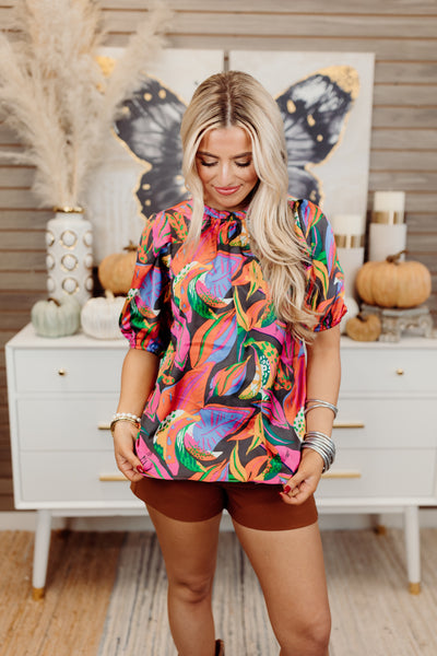 Michelle McDowell Eyes On Me Libby Top in Multi