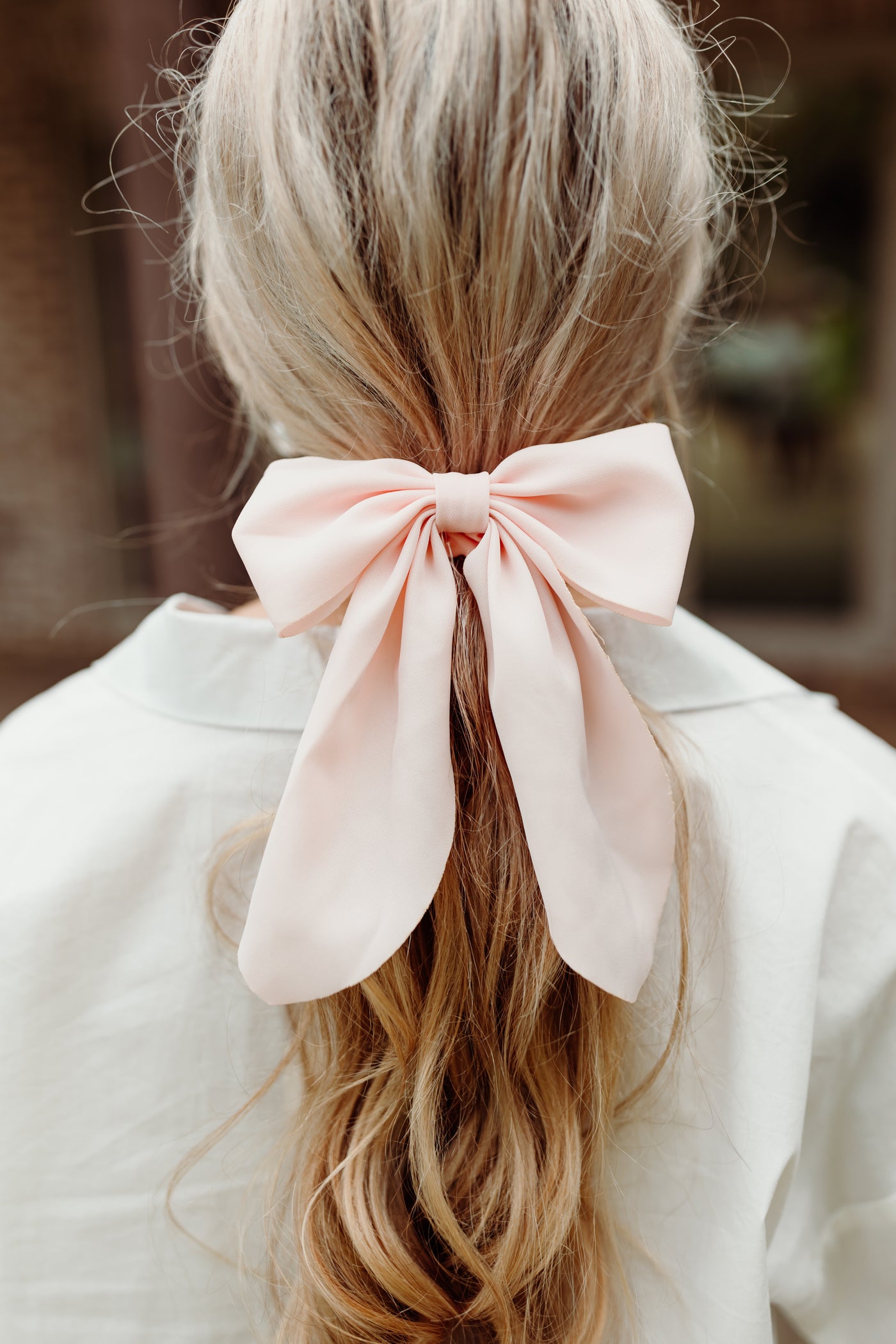 Gemelli Light Pink Bow Scrunchie