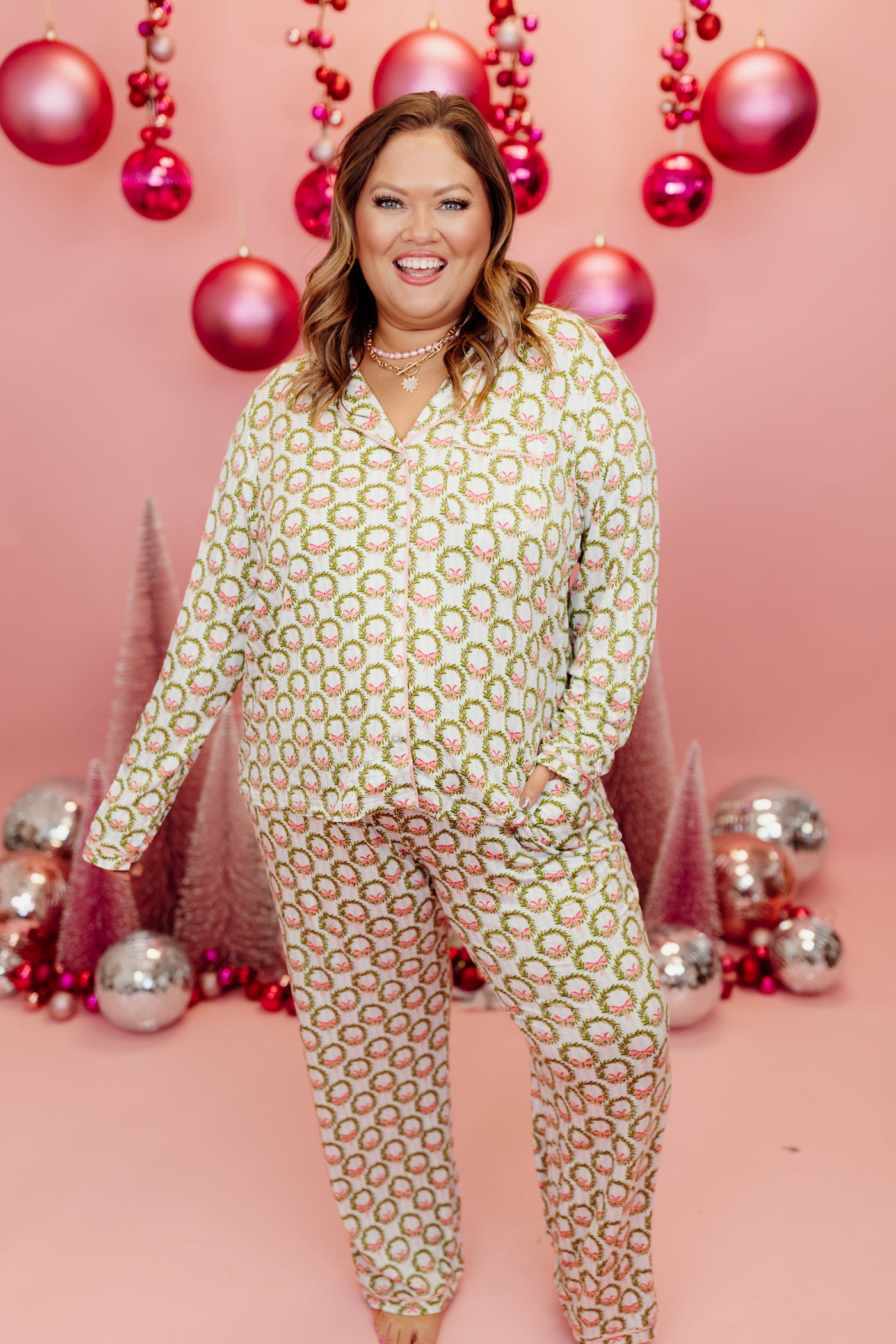 Mary Square Charlotte Pant Set in Deck the Halls