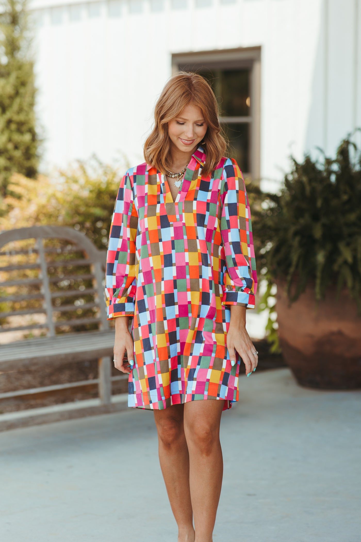 Michelle McDowell Check Me Out Charlee Dress in Multi