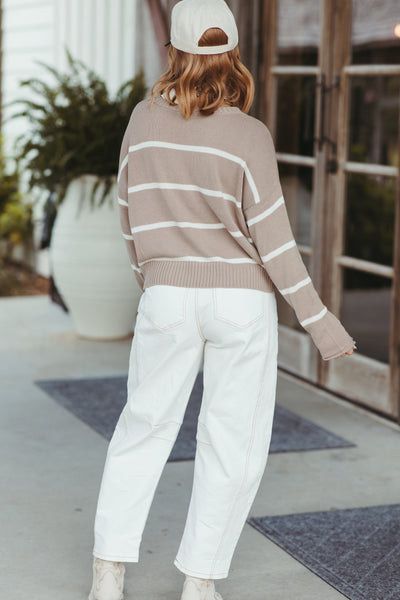 White High Waisted Wide Leg Pants