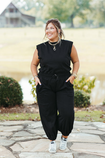 Black Comfy Oversized Jumpsuit