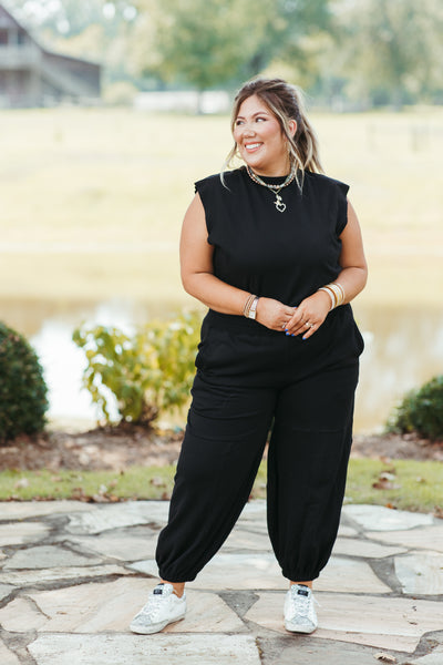 Black Comfy Oversized Jumpsuit