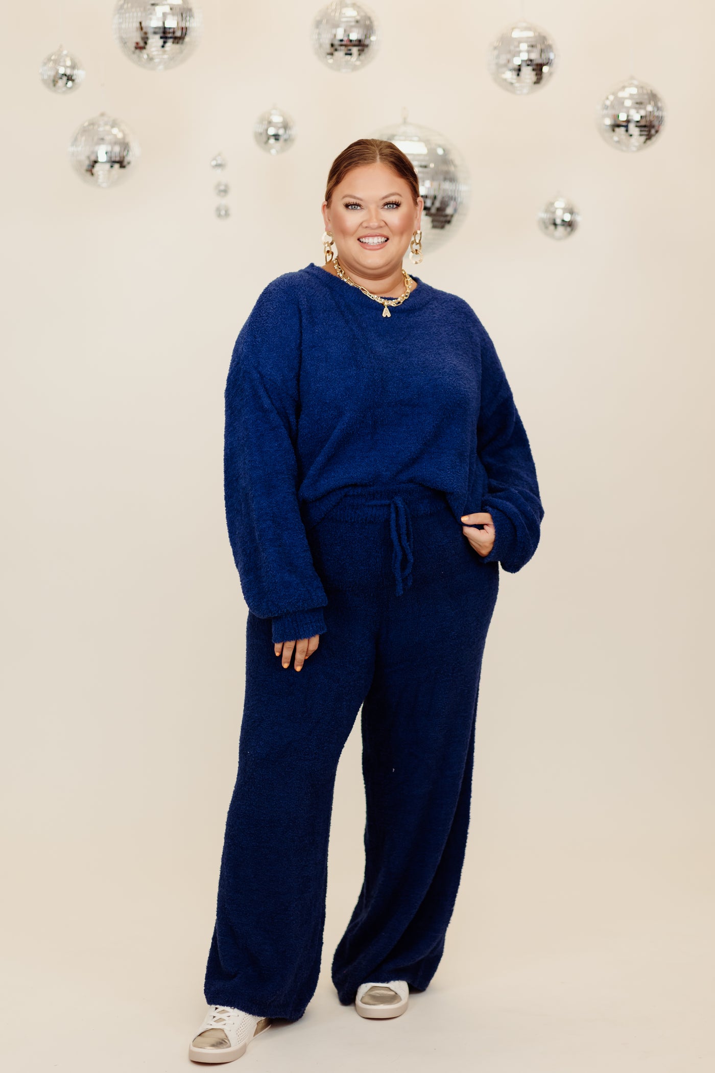 Molly Bracken Blue Knitted Sweater and Pant Set