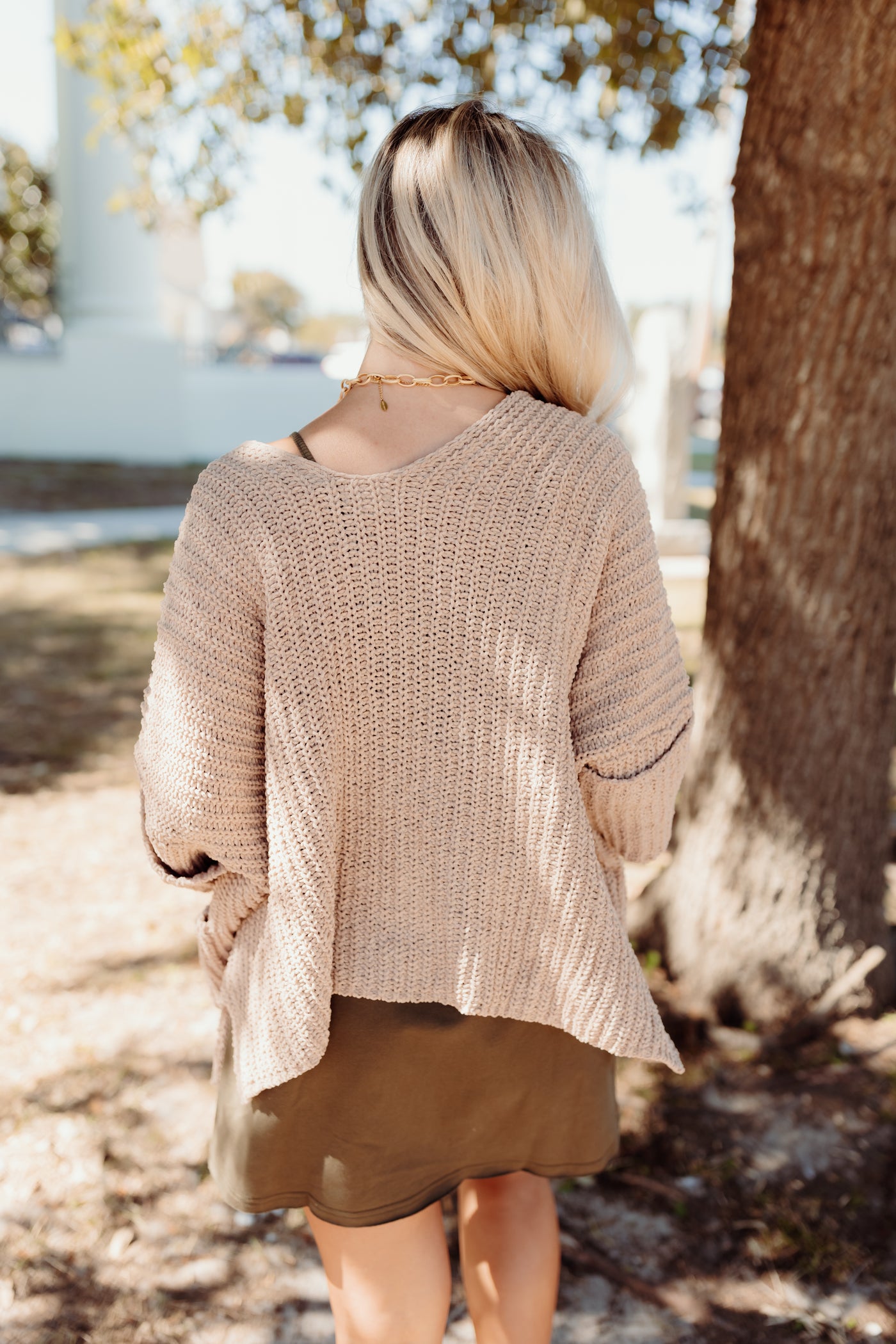 Powder Cocoa Knit Pocket Sweater Cardigan