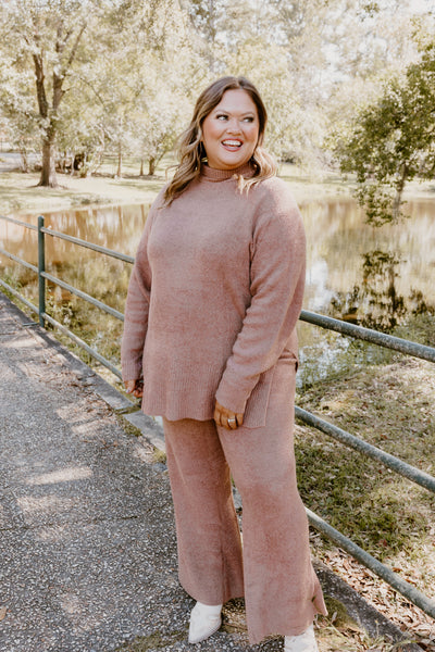 Southern Shirt Plush Dreamluxe Turtleneck Sweater- Maple