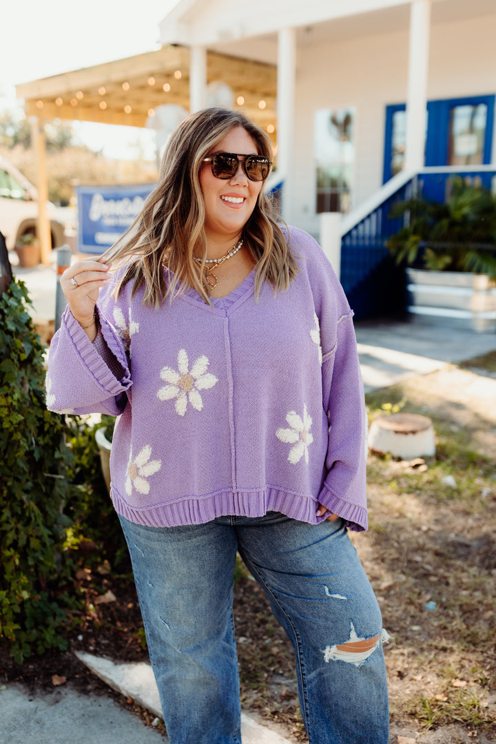 Oversized lavender sweater hotsell