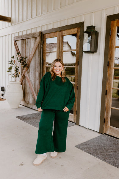 Forest Textured Pullover and Pant Set