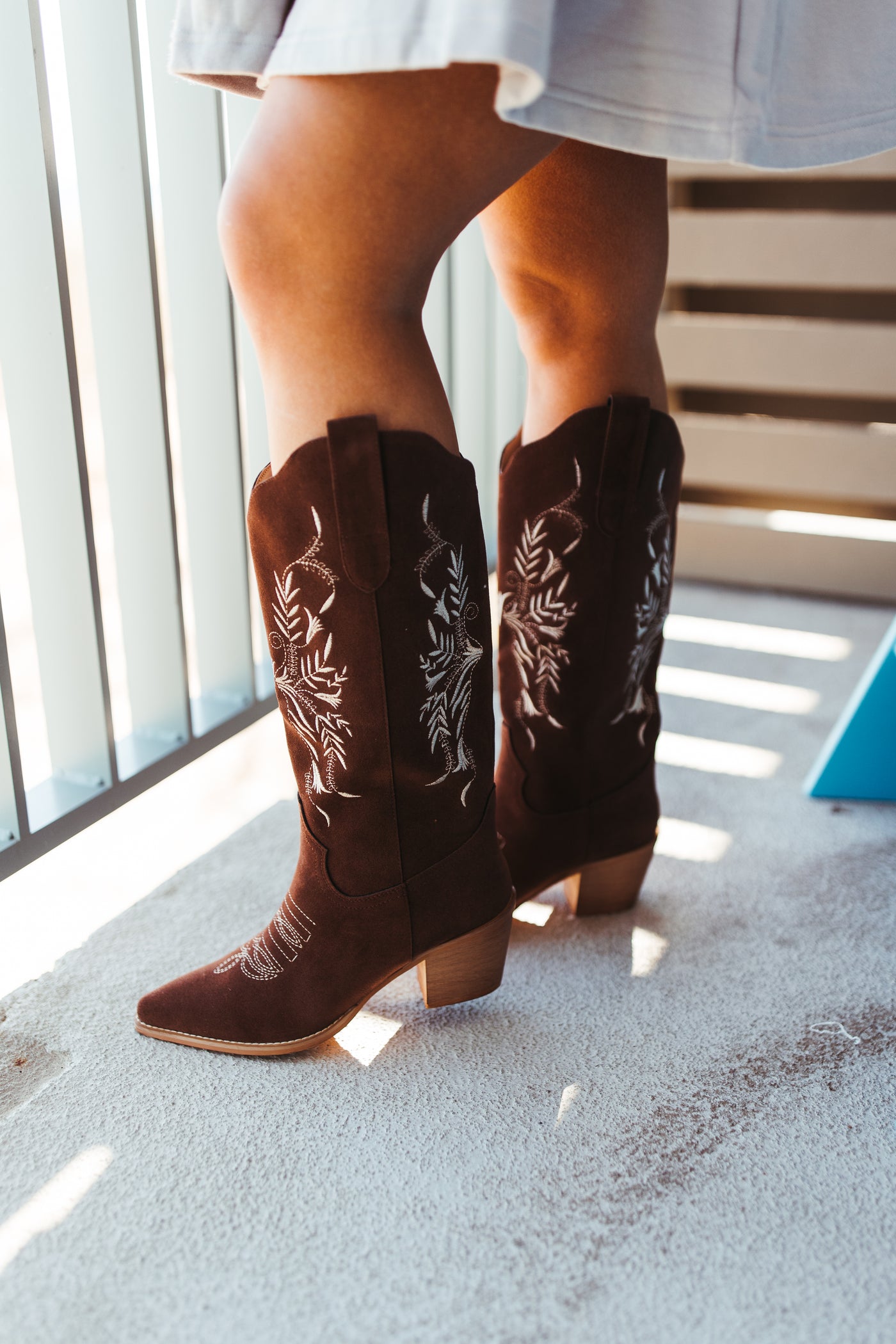 MiMi Flora Brown Cowgirl Boot