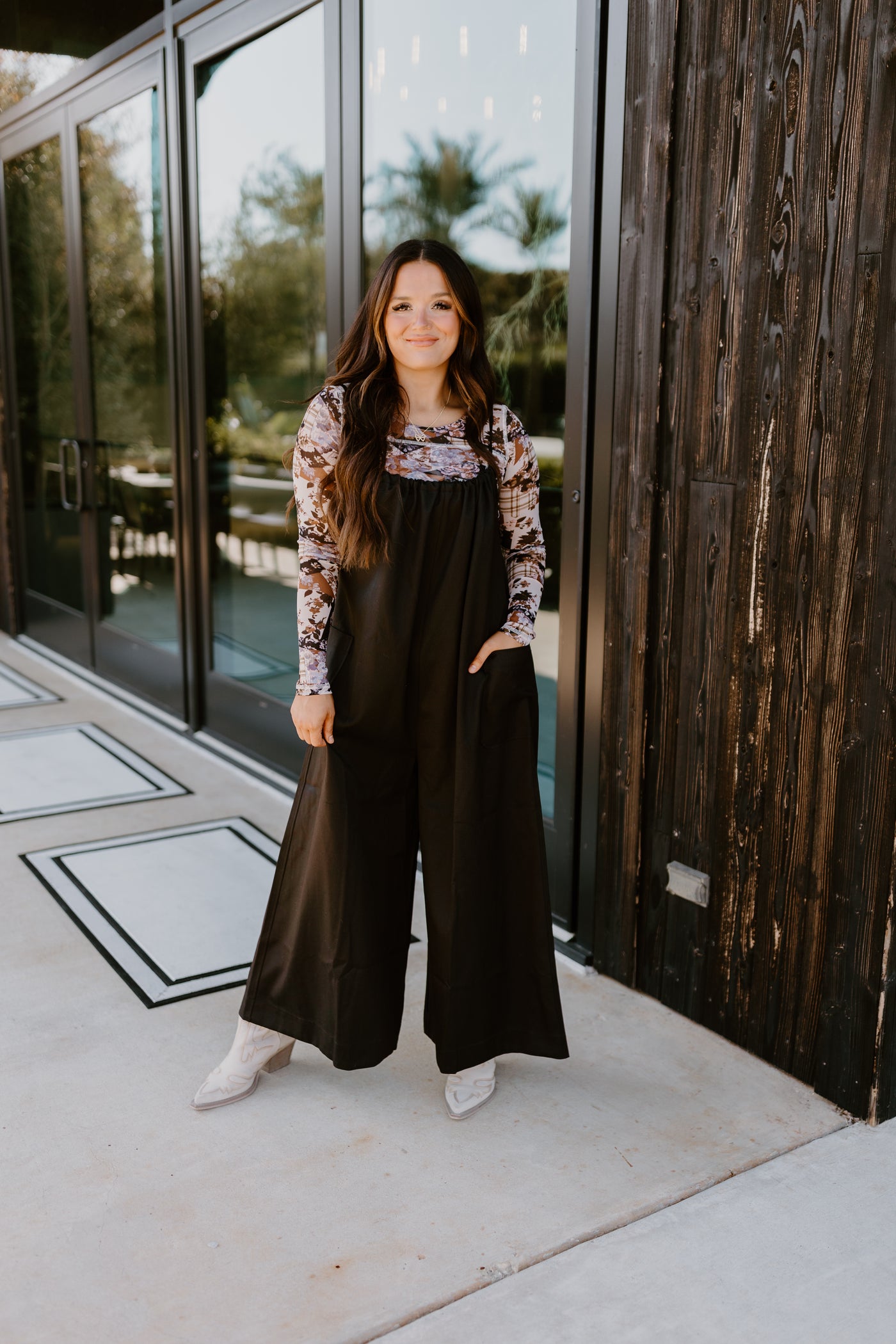 Black Spaghetti Strap Wide Leg Jumpsuit