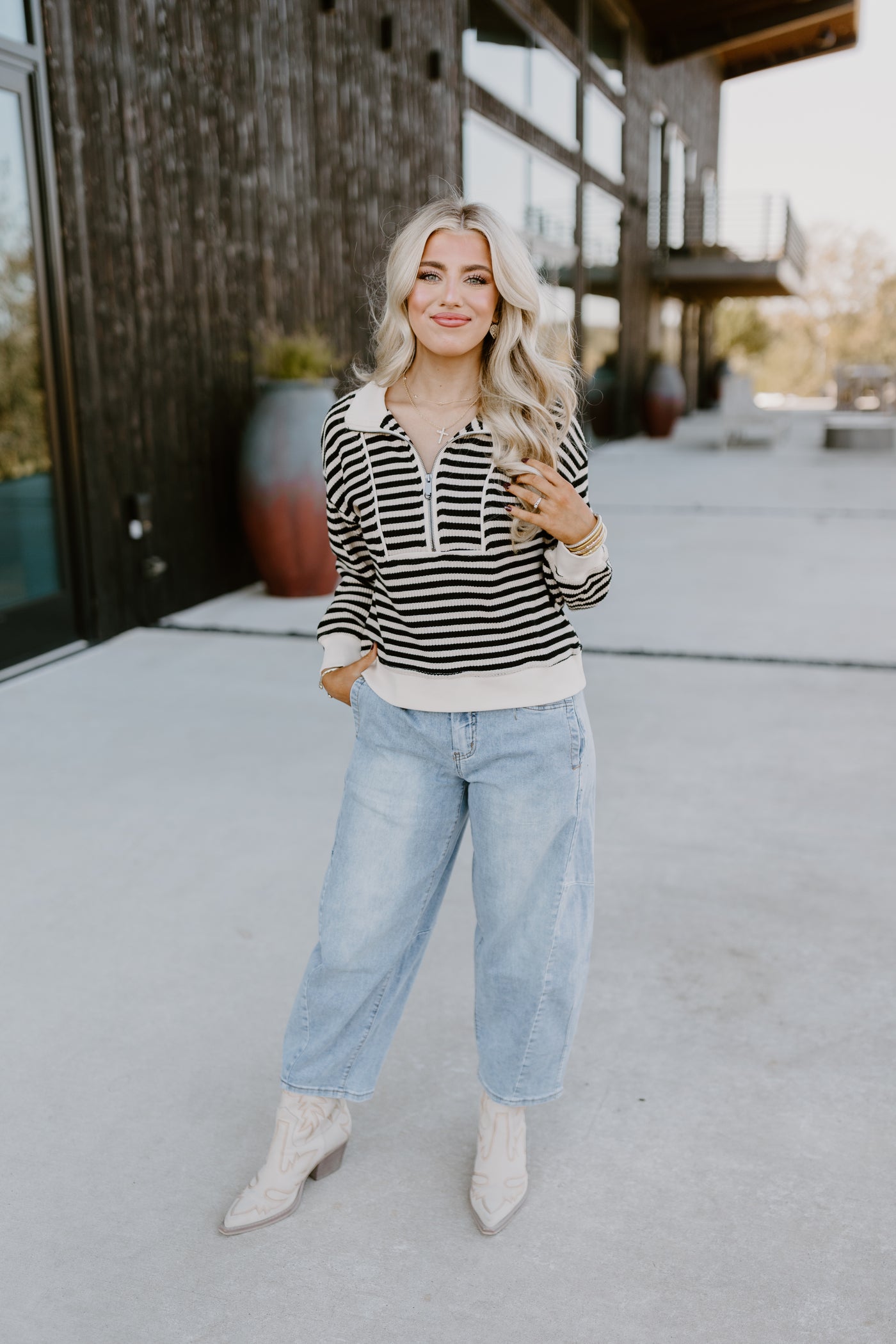 Washed Denim Baggy Boyfriend Jeans