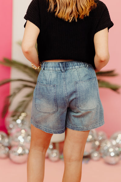 By Together Medium Wash Denim Shorts