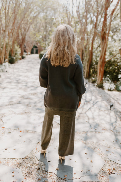 Molly Bracken Khaki Oversized Knitted Cardigan