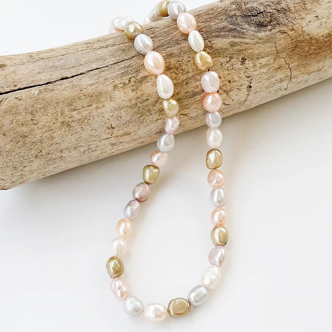 Virtue Jewelry Champagne Multi Mix Pearl Necklace