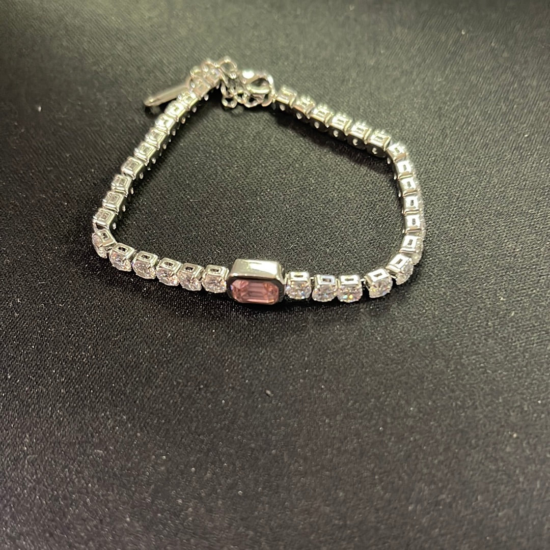 Gemelli Pink Rhinestone Harper Bracelet
