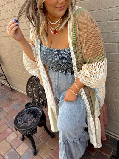 Denim Washed Sleeveless Wide Leg Jumpsuit