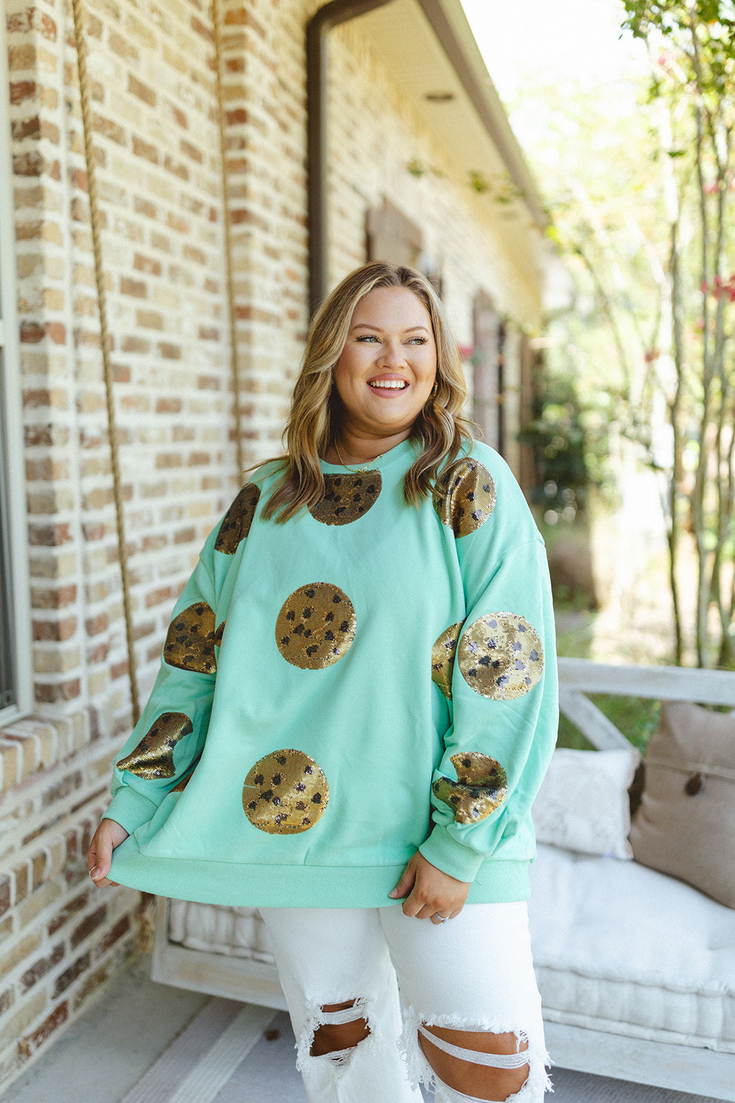 Queen Of Sparkles Mint Cookie Sweatshirt