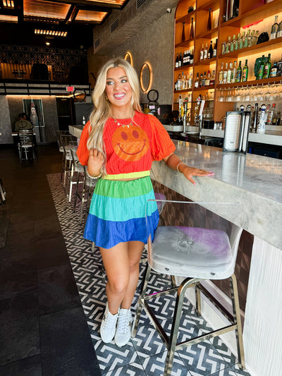 Queen Of Sparkles Rhinestone Rainbow Smile Set