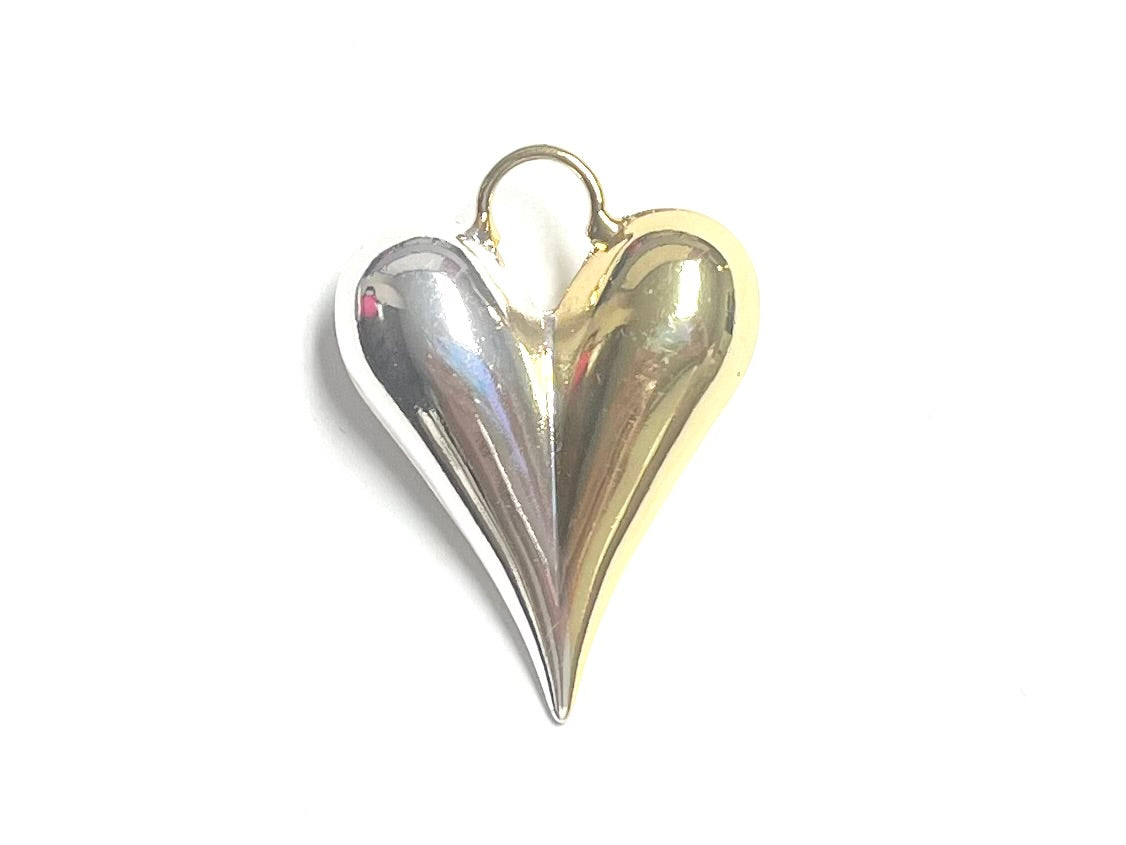 Virtue Jewelry Gold/Silver Puffy Heart Charm