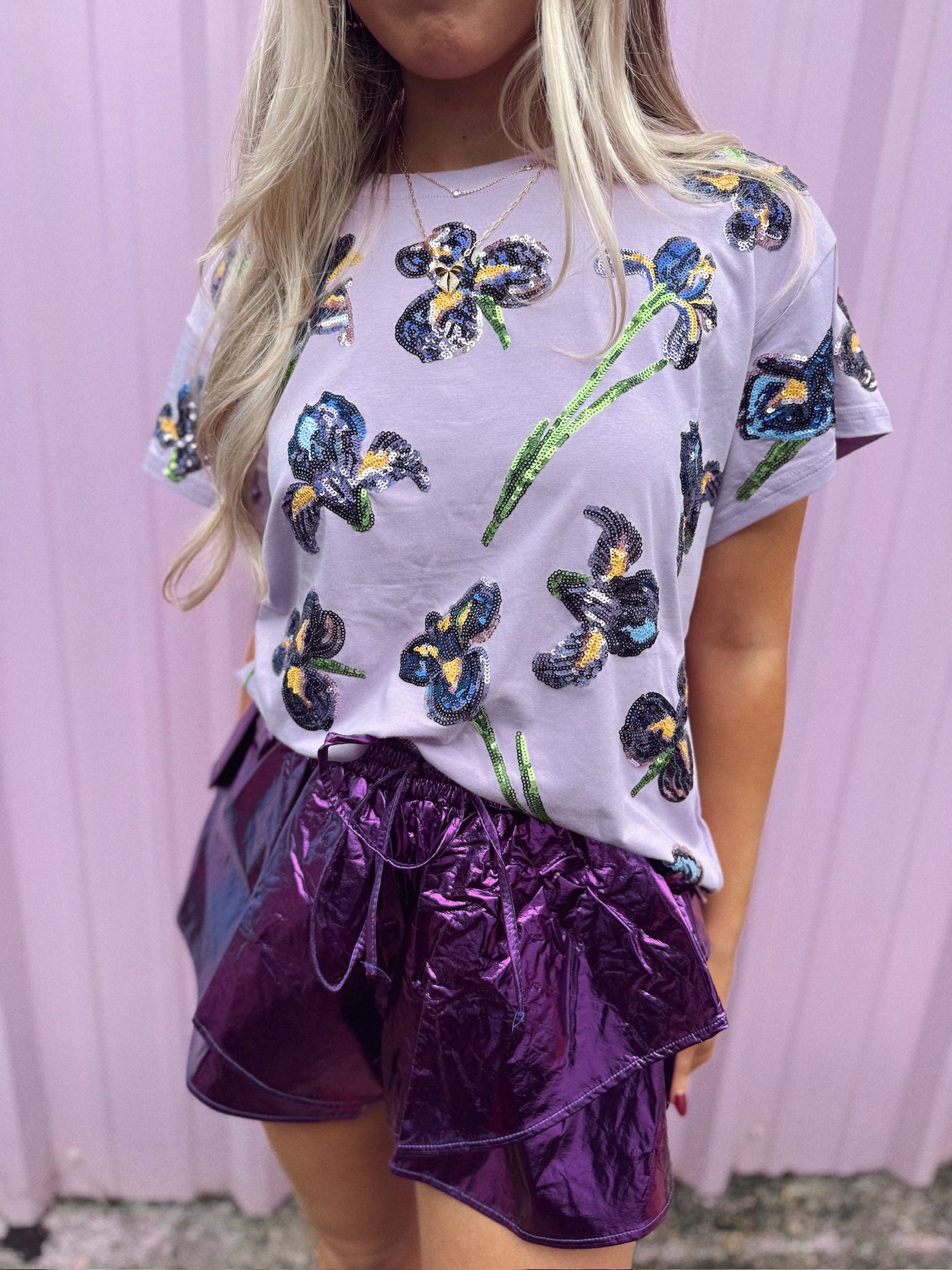 Queen of Sparkles Lavender Iris Tee