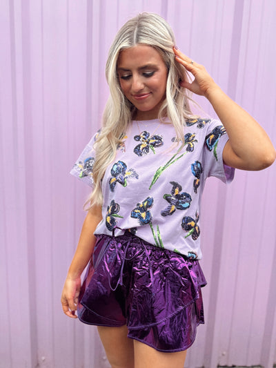 Queen of Sparkles Lavender Iris Tee