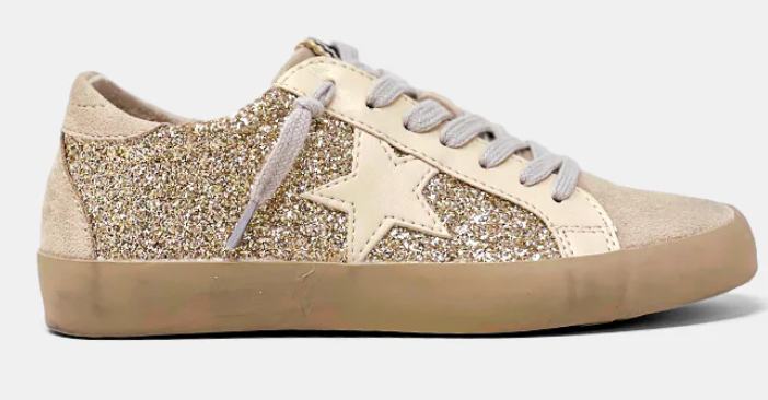 ShuShop Paula Kids Sneaker in Gold Glitter