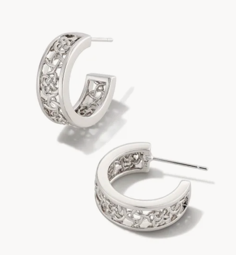 Kendra Scott Kelly Huggie Earrings in Silver